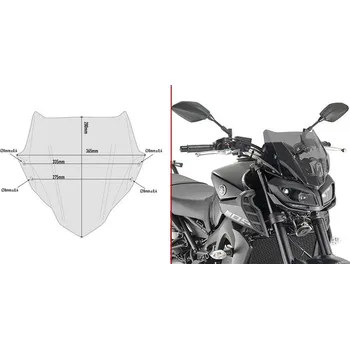 Motodíl GIVI A2132 plexi Yamaha MT-09 2017 - 2019