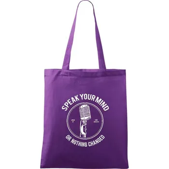 Speak Your Mind - Taška bavlněná - 42 x 38 cm ( Fialová )