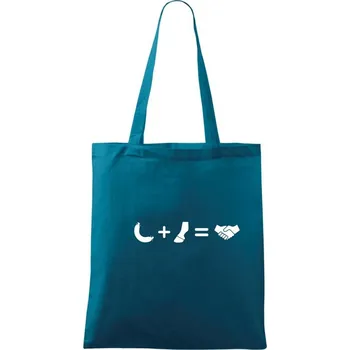 Jelito kopyto platí to - Taška bavlněná - 42 x 38 cm ( Petrolejová )