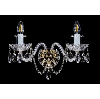 Nástěnné svítidlo Nástěnné svítidlo křišťálové EN110202PB PZR, Varianta Zlaté