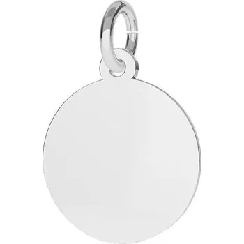 Přívěsek Stříbrný přívěsek destička kulatá 9 mm, tl. 0,8 mm