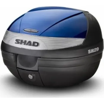Zavazadlo na motocykl Vrchní kufr s barevným krytem SHAD SH29 modrá