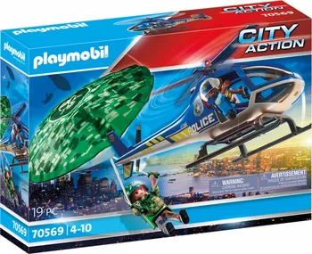 Stavebnice Playmobil Playmobil City Action 70569 Policejní vrtulník: Pronásledování padáku