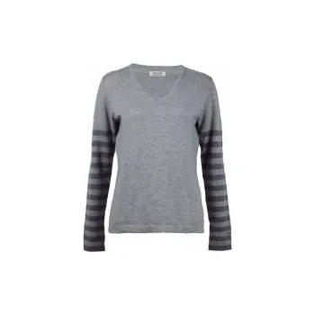 Dámský svetr SKHOOP Nancy Sweater grey XL; Šedá svetr + DÁREK DLE VÝBĚRU!