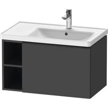 Koupelnový nábytek Duravit D-Neo Skříňka pod umyvadlo 78,4 cm, pravá, grafitová matná DE425704949