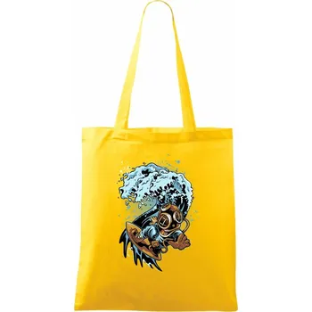 Surfující potápěč - Taška bavlněná - 42 x 38 cm ( Žlutá )