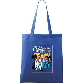 Nákupní taška California surfing - Taška bavlněná - 42 x 38 cm ( Královská modrá )