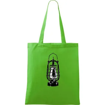 Nákupní taška Stará petrolejová lampa - Taška bavlněná - 42 x 38 cm ( Apple Green )