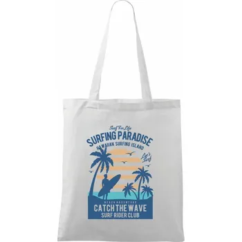 Nákupní taška Surfing Paradise - Taška bavlněná - 42 x 38 cm ( Bílá )