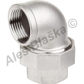 Fitinka SFERACO - Francie | Šroubení nerezové závitové rohové NEREZ - vnitřní závity - ploché těsnění - INOX - 3/4" N2018