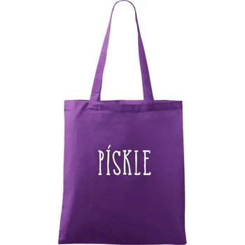 Pískle - Taška bavlněná - 42 x 38 cm ( Fialová )