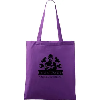 Instalatér mám zvon a nejsem kastelán - Taška bavlněná - 42 x 38 cm ( Fialová )