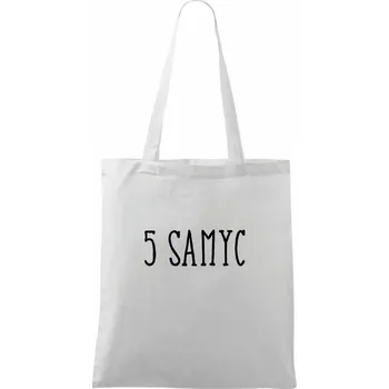 5 samyc - Taška bavlněná - 42 x 38 cm ( Bílá )