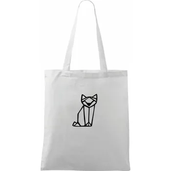 Nákupní taška Geometrire - liška - Taška bavlněná - 42 x 38 cm ( Bílá )