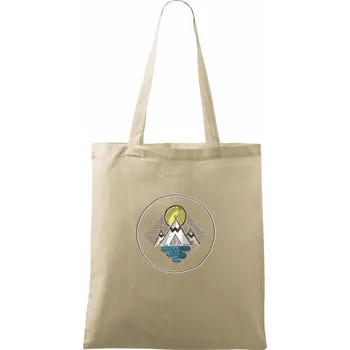 Nákupní taška Indiánské teepee - Taška bavlněná - 42 x 38 cm ( Naturální )