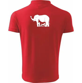Pánská košile Slon, pes, kočka - Polokošile pánská Pique Polo 203 - L ( Červená )