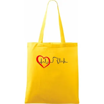 Bernský salašnický pes EKG - Taška bavlněná - 42 x 38 cm ( Žlutá )