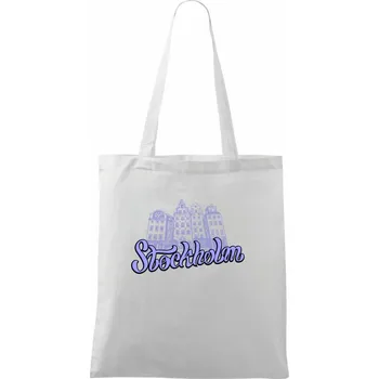 Stockholm Lettering - Taška bavlněná - 42 x 38 cm ( Bílá )