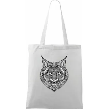 Rys kreslený - Taška bavlněná - 42 x 38 cm ( Bílá )