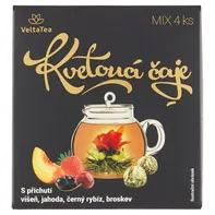 Velta Tea Zelené kvetoucí čaje višeň/jahoda/černý rybíz/broskev 4x 6 g