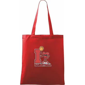 I love basketball - Taška bavlněná - 42 x 38 cm ( Červená )