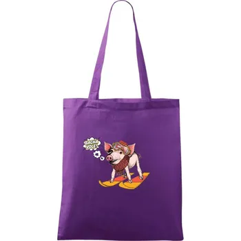 Bacha vole, prase! - Taška bavlněná - 42 x 38 cm ( Fialová )