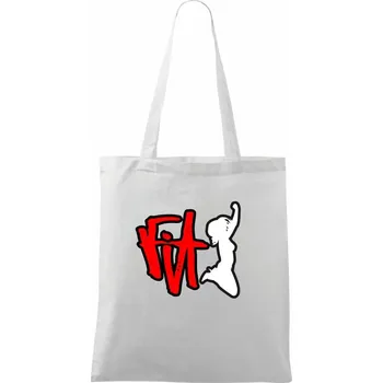 Fit jump - Taška bavlněná - 42 x 38 cm ( Bílá )