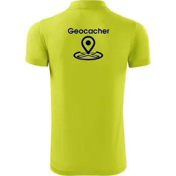 Pánská košile Geocacher maps - Polokošile Victory sportovní (dresovina) - XL ( Limetková )