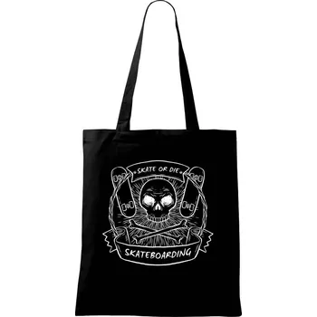 Ride or die skateboarding lebka - Taška bavlněná - 42 x 38 cm ( Černá )