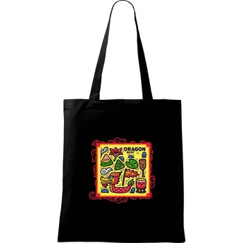 Dračí lodě ikony - Taška bavlněná - 42 x 38 cm ( Černá )