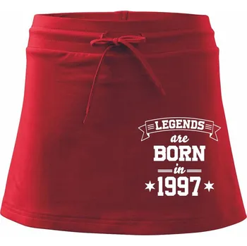 Dámská sukně Legends are born in 1997 - Sportovní sukně - two in one - XS ( Červená )