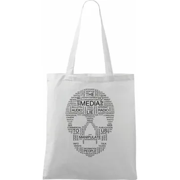 Nákupní taška Média lžou (Hana-creative) - Taška bavlněná - 42 x 38 cm ( Bílá )
