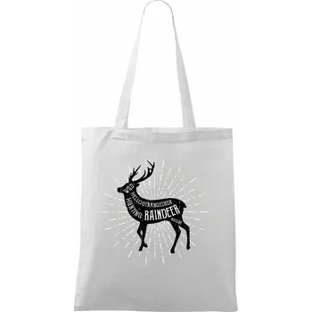 Deer raindeer - Taška bavlněná - 42 x 38 cm ( Bílá )