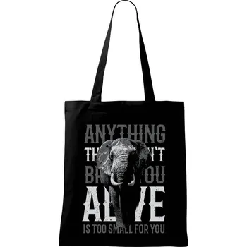 Nákupní taška Elephant toosmall - Taška bavlněná - 42 x 38 cm ( Černá )