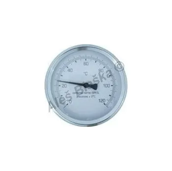 Teploměr bimetalový s jímkou průměr 80mm na topení - s jímkou 50mm 057/80