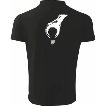 Pánská košile Žárovka - ruka - Polokošile pánská Pique Polo 203 - 2XL ( Černá )