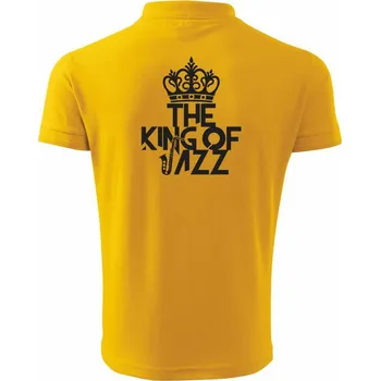 Pánská košile King of Jazz - Polokošile pánská Pique Polo 203 - 4XL ( Žlutá )