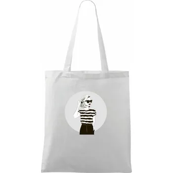 Modelka od moře - Taška bavlněná - 42 x 38 cm ( Bílá )