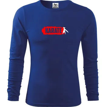 Chlapecké tričko Karate nápis - Triko dětské Long Sleeve - 122 cm/6 let ( Královská modrá )