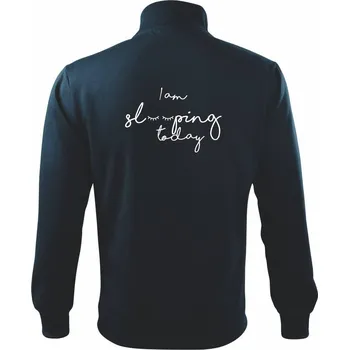 Pánská mikina I am sleeping today - Mikina bez kapuce Adventure - 2XL ( Námořní modrá (velmi tmavá - téměř černá) )