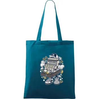 Eeteckomat - Taška bavlněná - 42 x 38 cm ( Petrolejová )