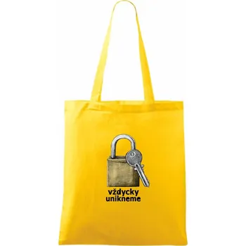 Vždycky unikneme - Taška bavlněná - 42 x 38 cm ( Žlutá )