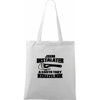 Instalatér kouzelník - Taška bavlněná - 42 x 38 cm ( Bílá )