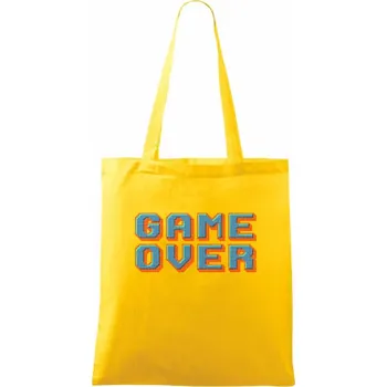 Game over - arcade napis - Taška bavlněná - 42 x 38 cm ( Žlutá )
