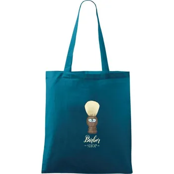 Barber Shop štětka - Taška bavlněná - 42 x 38 cm ( Petrolejová )