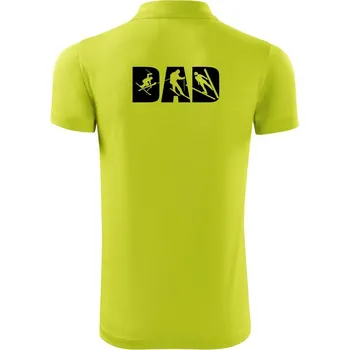 Pánská košile Ski dad - Polokošile Victory sportovní (dresovina) - M ( Limetková )