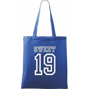 Sweet 19 - Taška bavlněná - 42 x 38 cm ( Královská modrá )