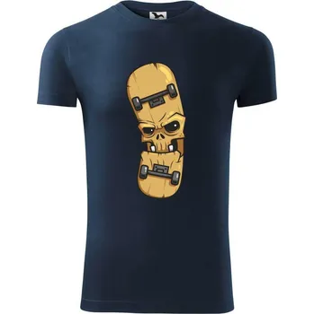 Skateboard zombie - Viper FIT - Pánské zůžené tričko - XL ( Námořní modrá (velmi tmavá - téměř černá) )