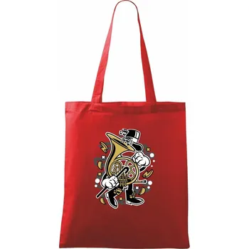 Nákupní taška Trubkanátor - Taška bavlněná - 42 x 38 cm ( Červená )