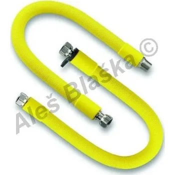 Plynová hadice EMIFLEX - Itálie | Hadice propojovací natahovací na plyn nerezová EMISUPER (přívodní připojovací hadička plynová) - 75-150cm EM520